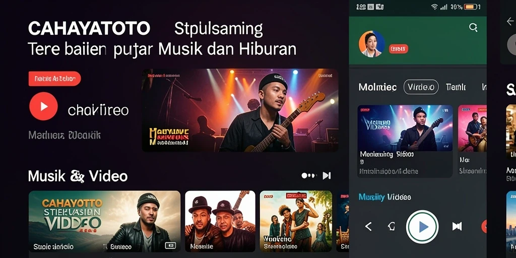 Tampilan antarmuka CAHAYATOTO yang modern dan intuitif untuk streaming video.