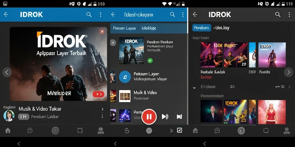 Antarmuka IDROK yang intuitif dan mudah digunakan untuk perekaman layar.