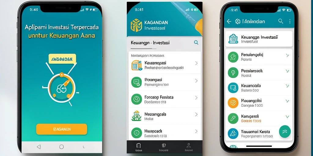 Antarmuka aplikasi KAGANDAN yang intuitif untuk investasi.
